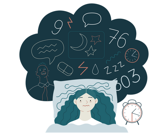 Troubles du sommeil  Illustration