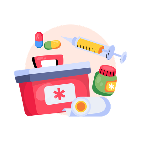 Trousse de premiers secours  Illustration