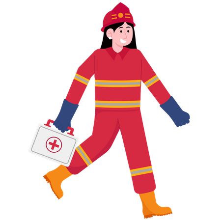 Trousse de premiers secours anti-incendie  Illustration
