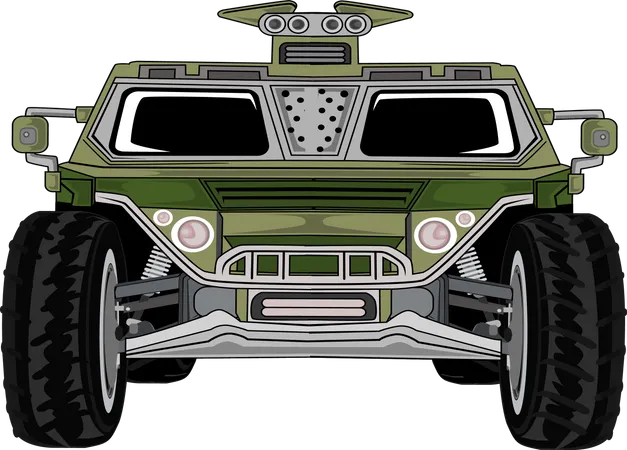 Truck Army Car  Illustration