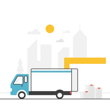 Truck Delivery Illustration