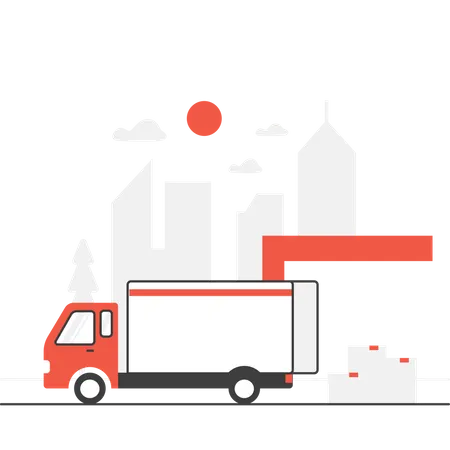 Truck Delivery Illustration