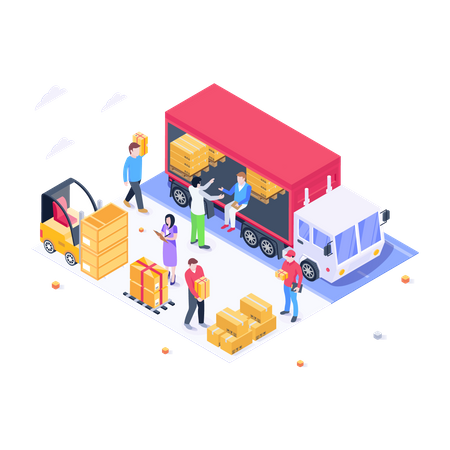 Truck Delivery  Illustration