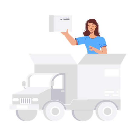 Truck Delivery  Illustration