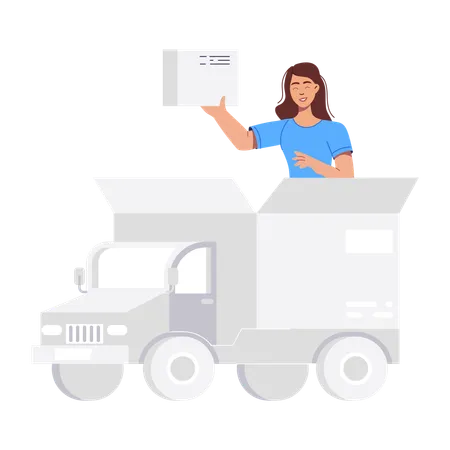 Truck Delivery  Illustration