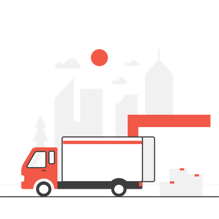 Truck Delivery  Illustration