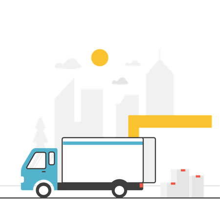 Truck Delivery  Illustration