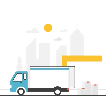 Truck Delivery  Illustration