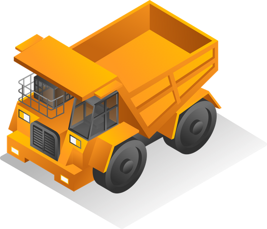 Truck for transporting mining products  Illustration