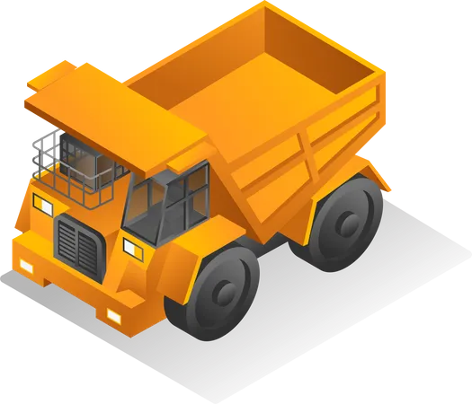 Truck for transporting mining products Illustration