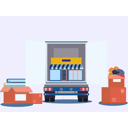 Truck Moving  Illustration
