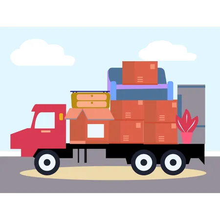 Truck Ready To Go  Illustration