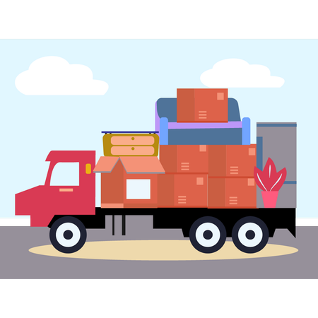 Truck Ready To Go  Illustration