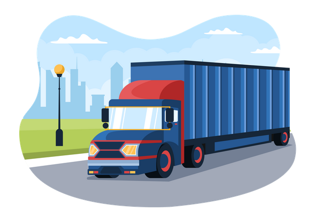 Trucking Transportation Illustration