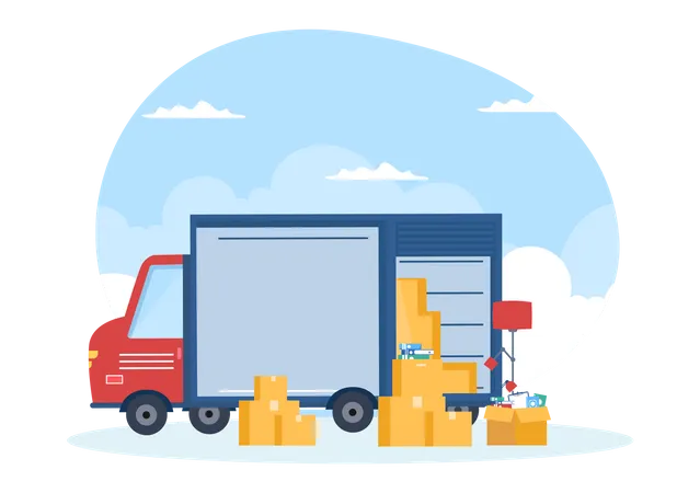 Trucking Transportation  Illustration