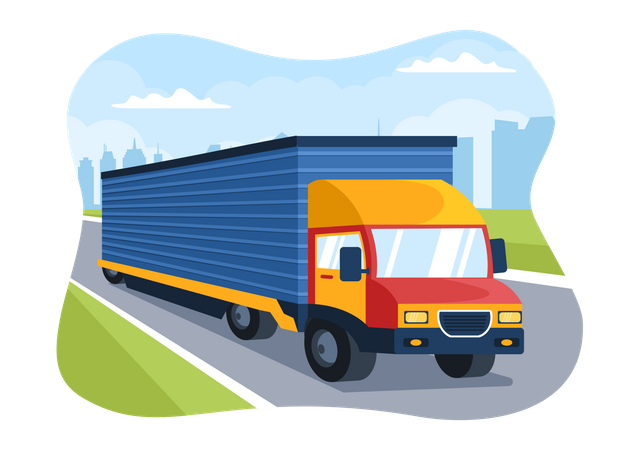 Trucking Transportation  Illustration