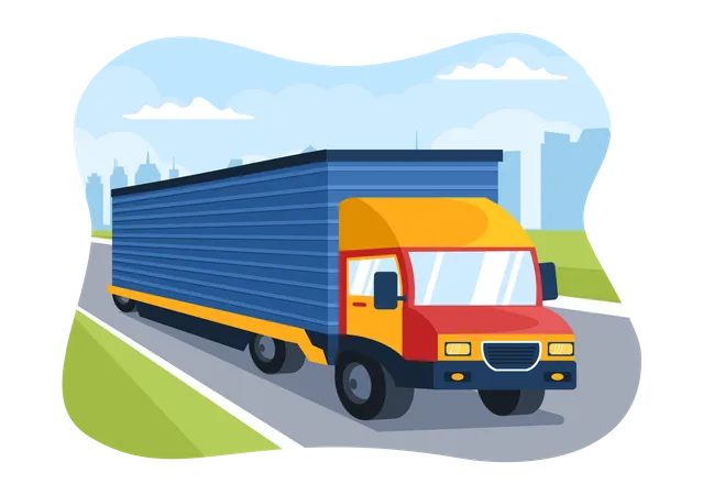 Trucking Transportation  Illustration