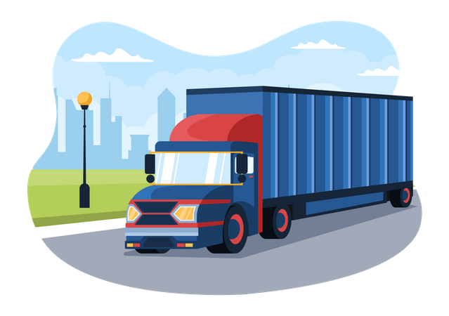 Trucking Transportation  イラスト