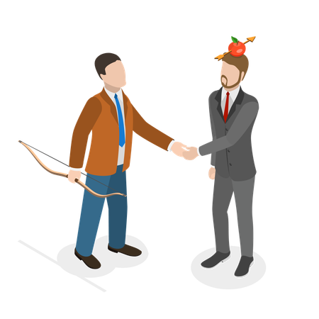 Trusted Partner and Successful Cooperation  Illustration