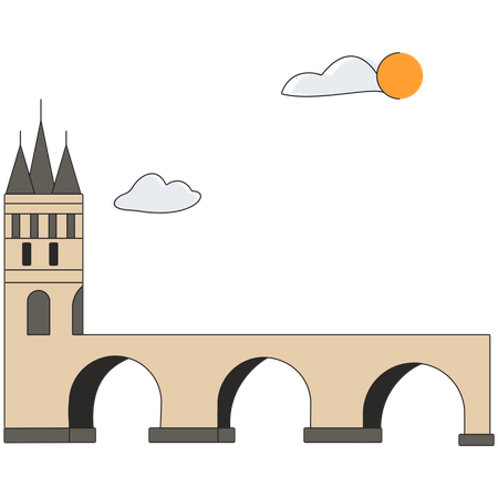 Tschechische Republik - Karlsbrücke  Illustration