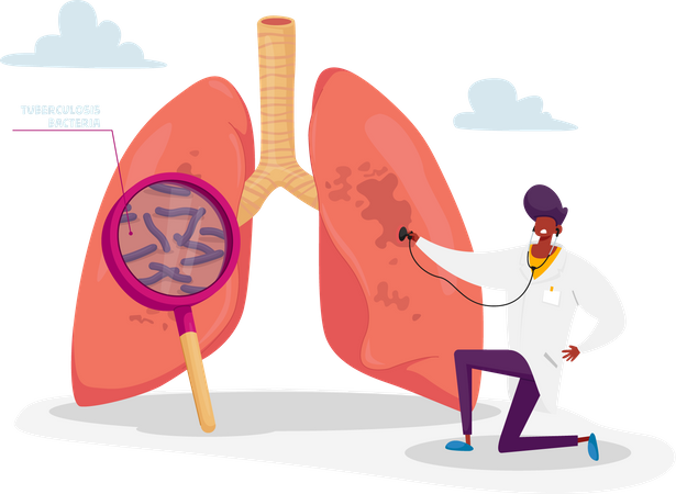 Soins médicaux pneumologiques tuberculose  Illustration