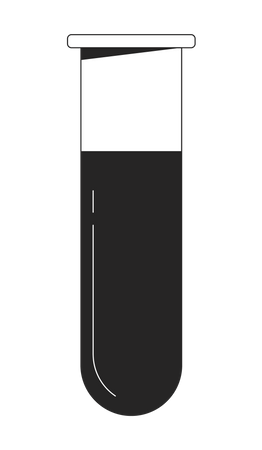 Tubo de ensaio com líquido  Ilustração