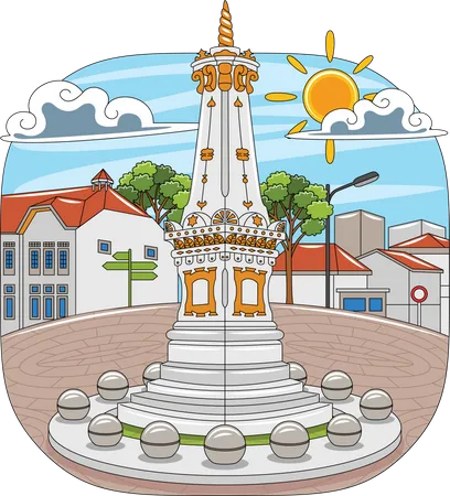 Tugu Jogja  Illustration