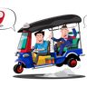 illustrations of rickshaw booking