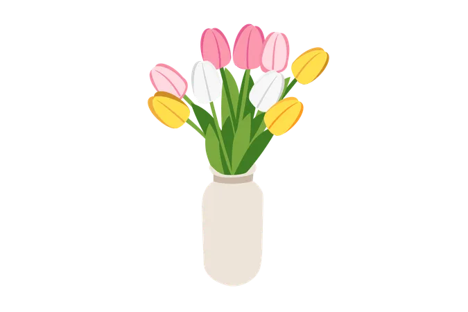 Flor tulipa  Ilustração