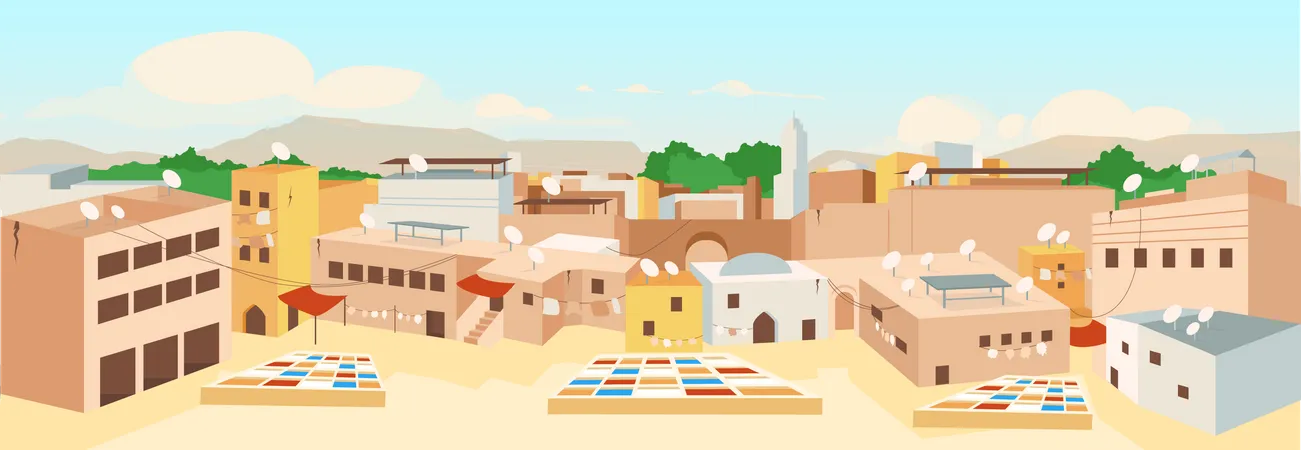 Tunisian old town  Illustration