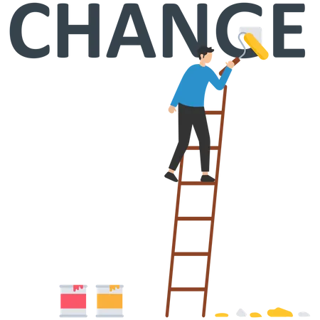 Turn change into chance  Illustration