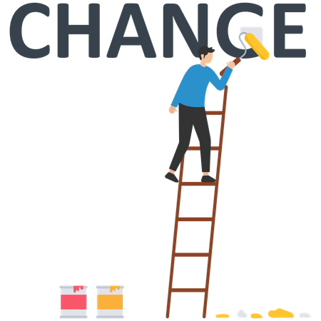 Turn change into chance  Illustration