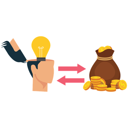 Turning Ideas into Money  Illustration