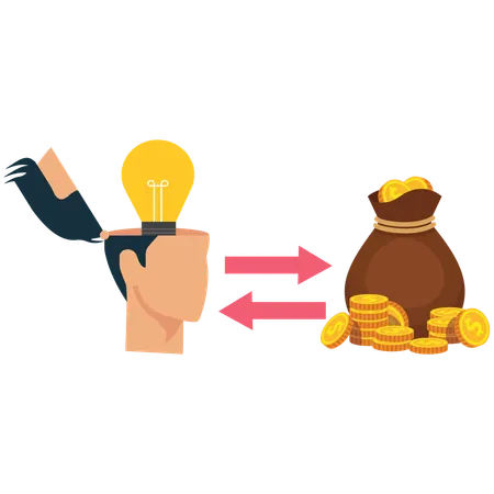 Turning Ideas into Money  Illustration