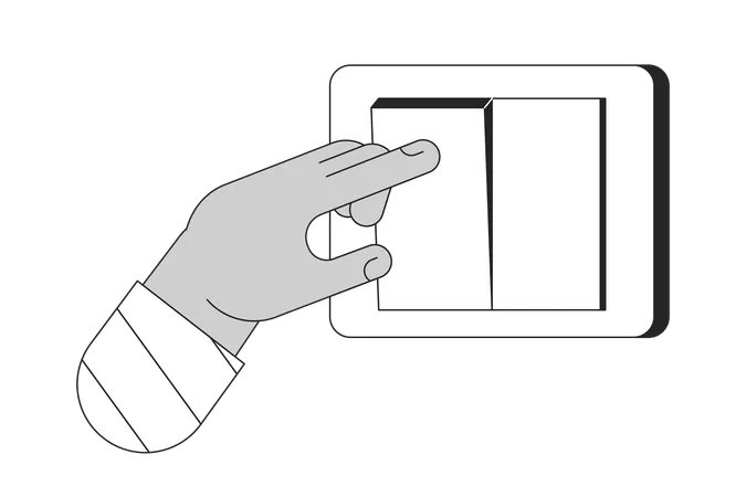 Turning off light on wall switch  Illustration