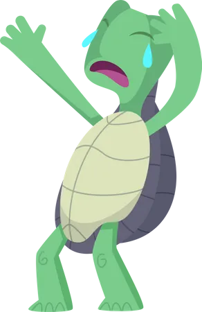 Turtle crying  Illustration