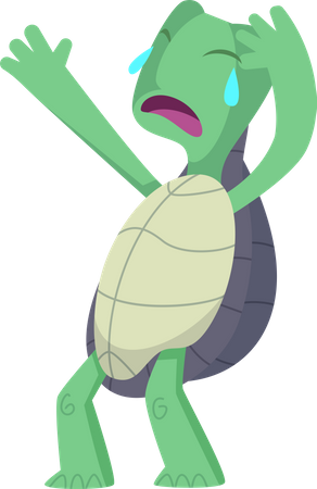 Turtle crying  Illustration