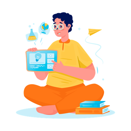 Tuteur privé en ligne  Illustration