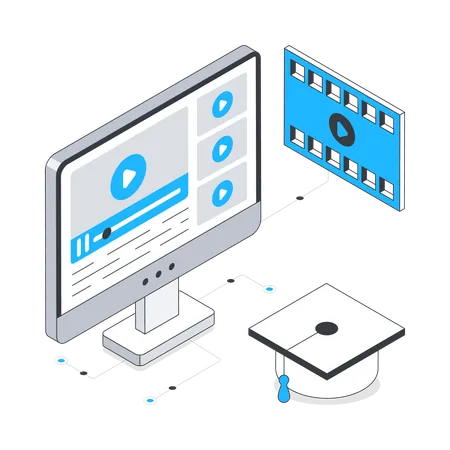 Tutoriais de estudo on-line  Ilustração