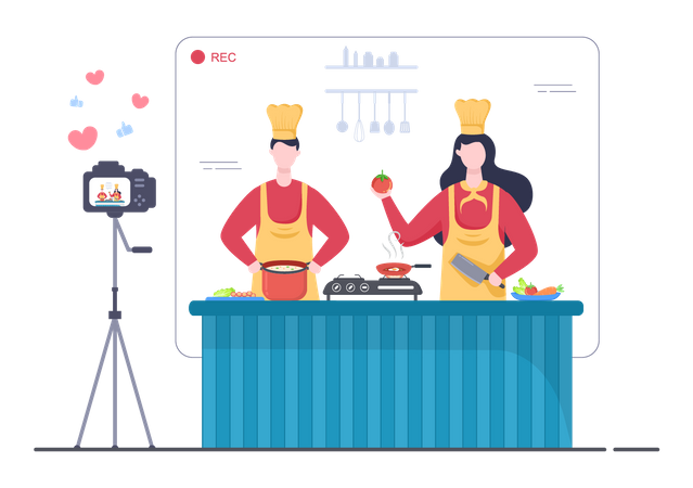 Tutoriel de cuisine  Illustration