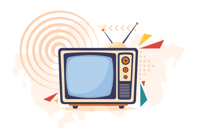 Tv Broadcasts  Illustration