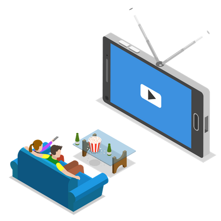 Televisión móvil  Ilustración