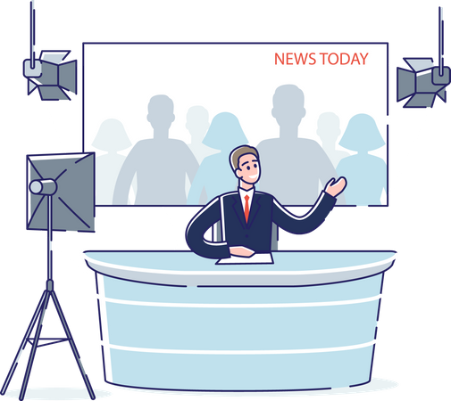 TV news anchor  Illustration