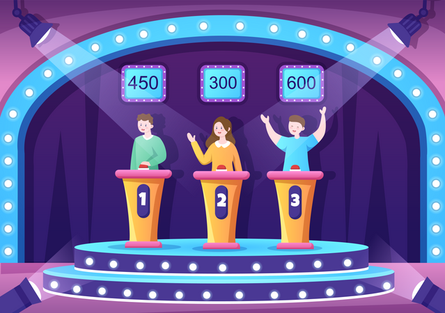 TV Quiz Show  Illustration