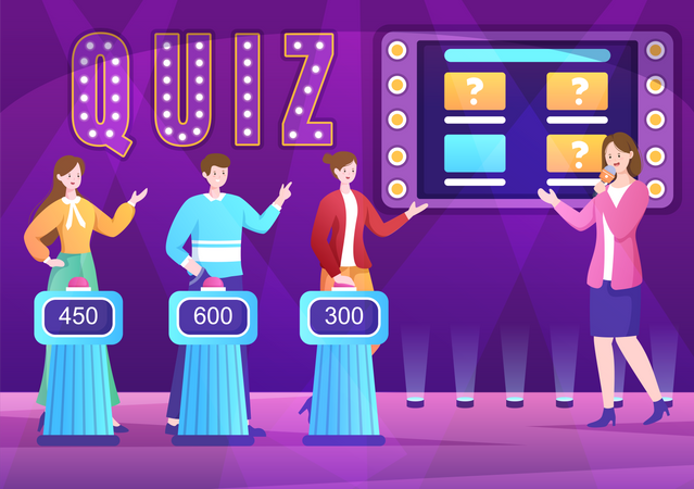 TV Quiz Show  Illustration