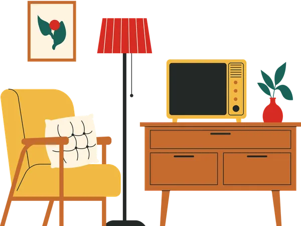 TV Room  Illustration