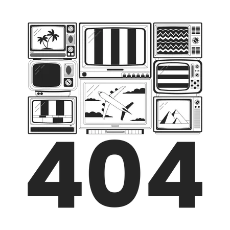 TV sans signaux erreur 404  Illustration