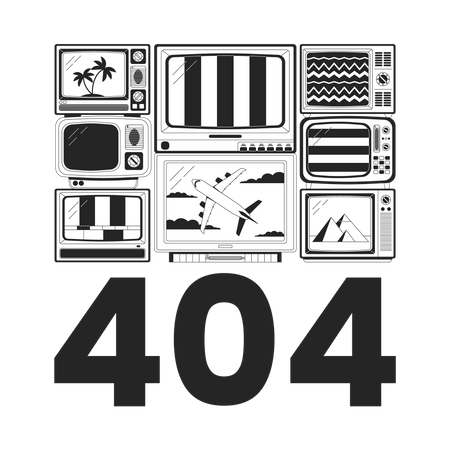 TV sans signaux erreur 404  Illustration