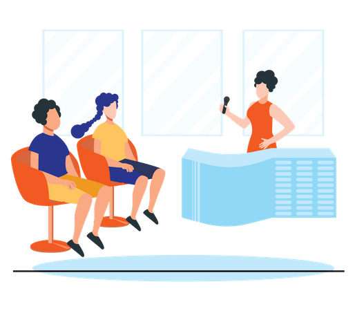 Tv Show Host  Illustration