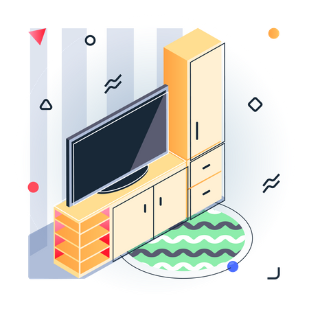 TV Stand  イラスト